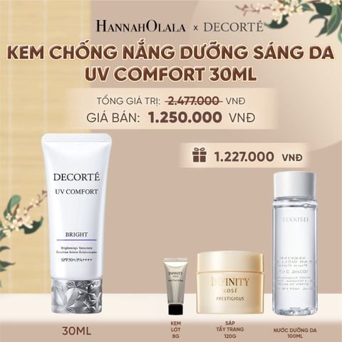  KEM CHỐNG NẮNG DECORTÉ UV COMFORT _ KHÔNG NÂNG TÔNG - A400 