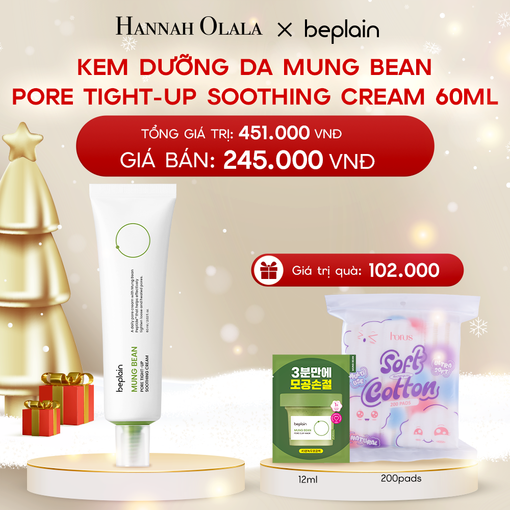  DEAL 2: BEPLAIN KEM DƯỠNG DA MUNG BEAN PORE TIGHT-UP SOOTHING CREAM 60ML 