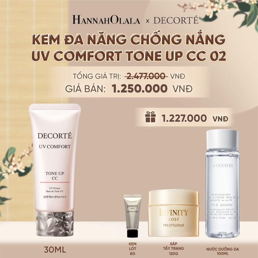  KEM ĐA NĂNG CHỐNG NẮNG HIỆU CHỈNH TONE DA DECORTÉ UV COMFORT - A397 