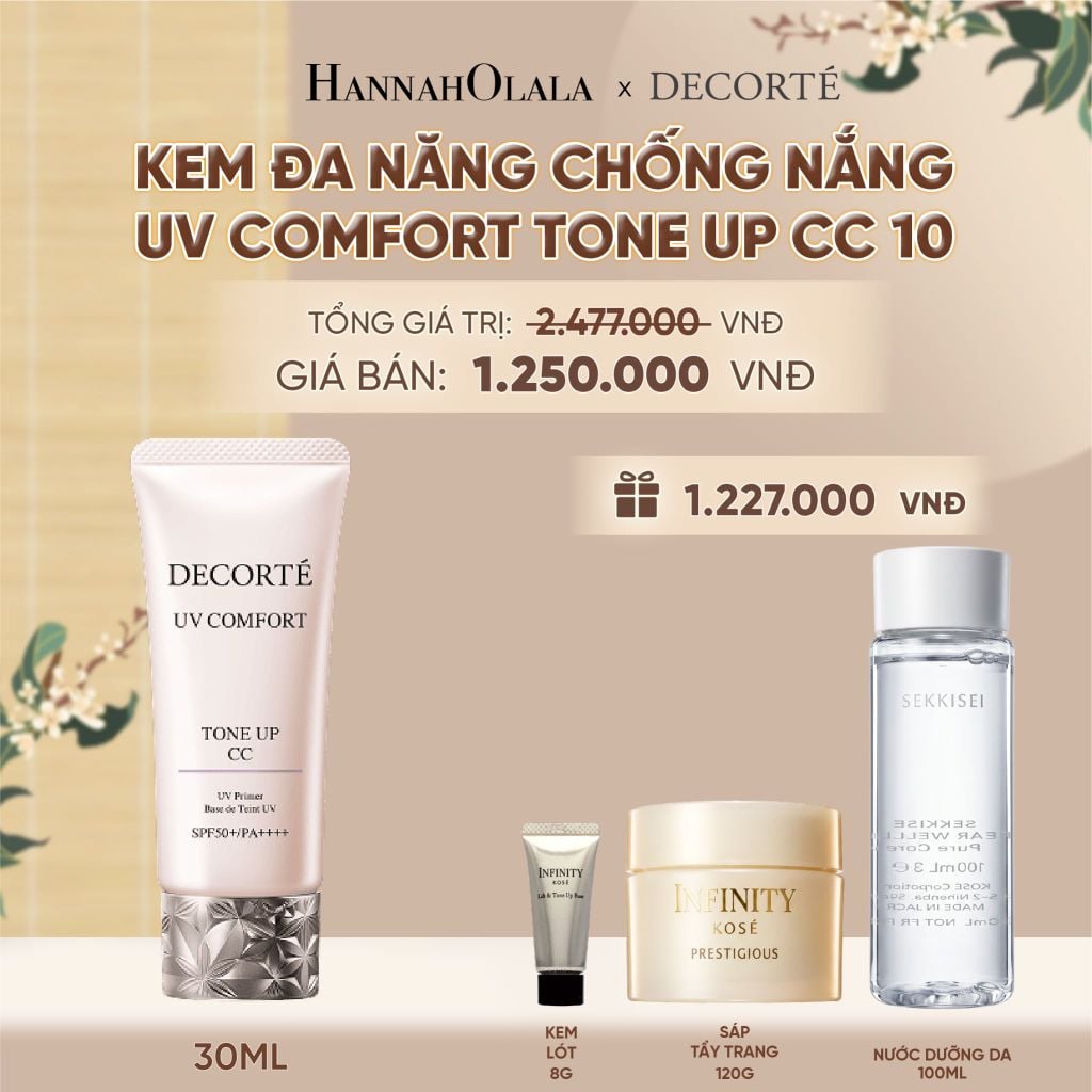 KEM ĐA NĂNG CHỐNG NẮNG HIỆU CHỈNH TONE DA DECORTÉ UV COMFORT - A397 