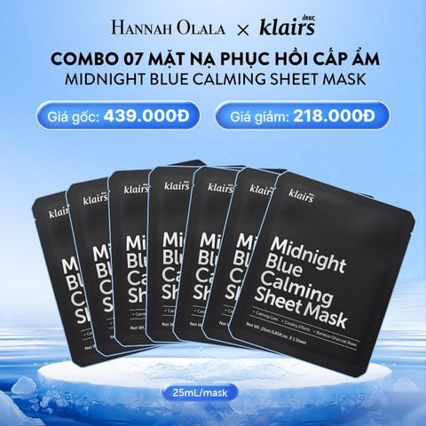  M7_DEAL 3: COMBO 7 MẶT NẠ GIẤY MIDNIGHT BLUE CALMING SHEET MASK 