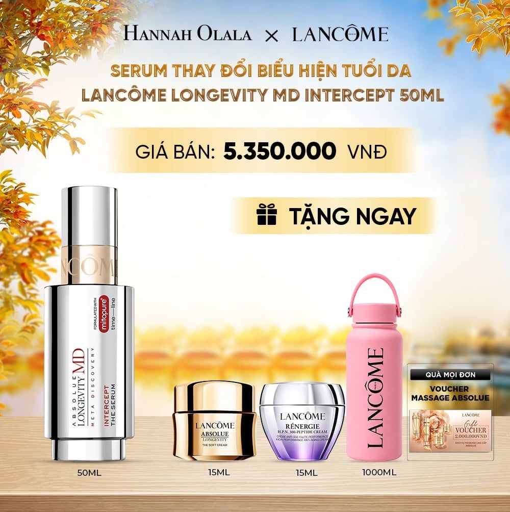  SERUM THAY ĐỔI BIỂU HIỆN TUỔI DA LANCÔME LONGEVITY MD INTERCEPT 50ML ( MỚI ) - E340 