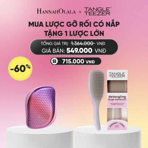  LƯỢC CHẢI GỠ RỐI TÓC ƯỚT CÓ NẮP ĐẬY TIỆN LỢI NÀNG TIÊN CÁ TẶNG LƯỢC GỠ RỐI TÓC ƯỚT LỚN MÀU HỒNG XÁM_A396 