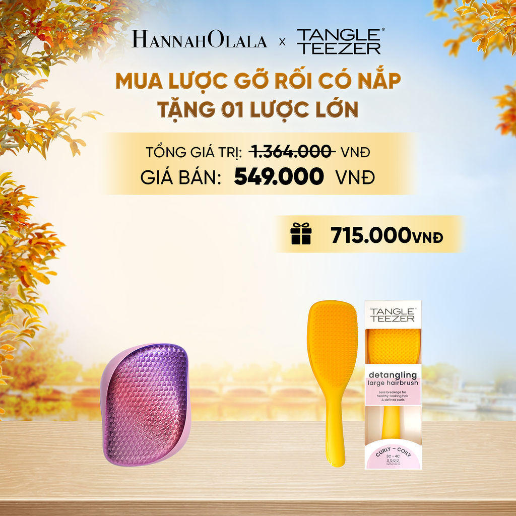  LƯỢC CHẢI GỠ RỐI TÓC ƯỚT CÓ NẮP ĐẬY TIỆN LỢI NÀNG TIÊN CÁ TẶNG 01 LƯỢC GỠ RỐI TÓC ƯỚT LỚN MÀU VÀNG HOA THỦY TIÊN - E1228 