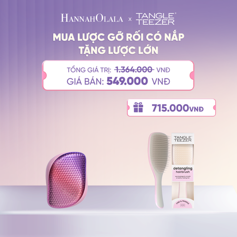  LƯỢC CHẢI GỠ RỐI TÓC ƯỚT CÓ NẮP ĐẬY TIỆN LỢI NÀNG TIÊN CÁ TẶNG LƯỢC GỠ RỐI TÓC ƯỚT LỚN MÀU HỒNG XÁM - H043 