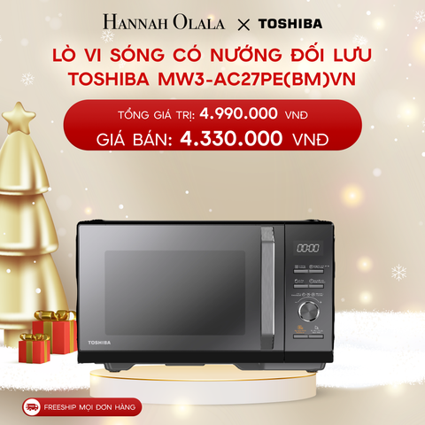  A521_DEAL 8: LÒ VI SÓNG CÓ NƯỚNG ĐỐI LƯU TOSHIBA MW3-AC27PE(BM)VN 