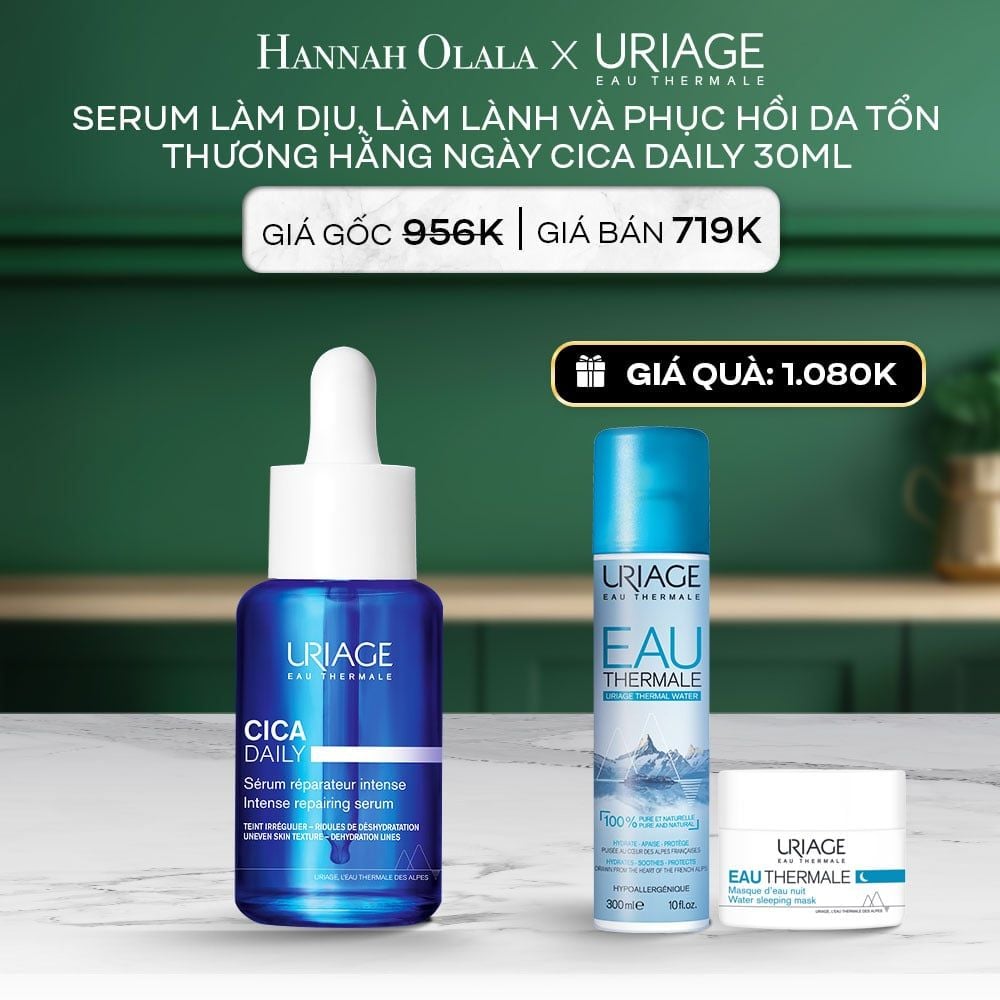  A113_DEAL 1: SERUM LÀM DỊU, LÀM LÀNH VÀ PHỤC HỒI DA TỔN THƯƠNG HẰNG NGÀY URIAGE CICA DAILY SERUM 30ML 
