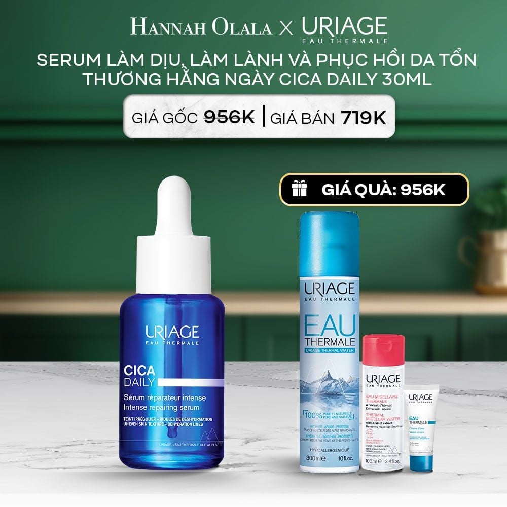  A113_DEAL 1: SERUM LÀM DỊU, LÀM LÀNH VÀ PHỤC HỒI DA TỔN THƯƠNG HẰNG NGÀY URIAGE CICA DAILY SERUM 30ML 