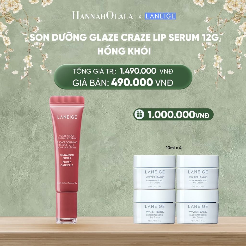  DEAL 11:SON DƯỠNG CÓ MÀU LANEIGE LIP CRAZE SERUM 12G 
