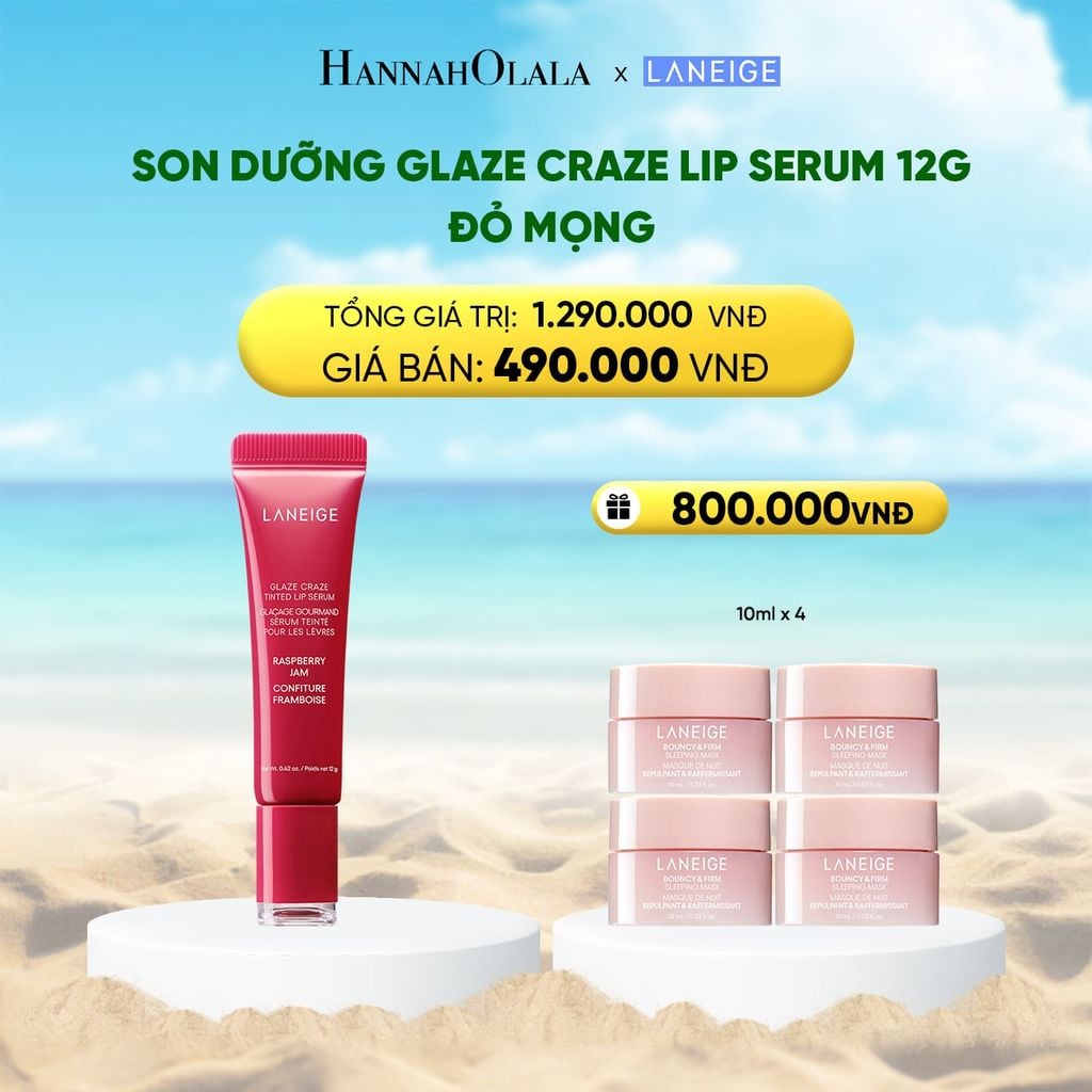  DEAL 11:SON DƯỠNG CÓ MÀU LANEIGE LIP CRAZE SERUM 12G 