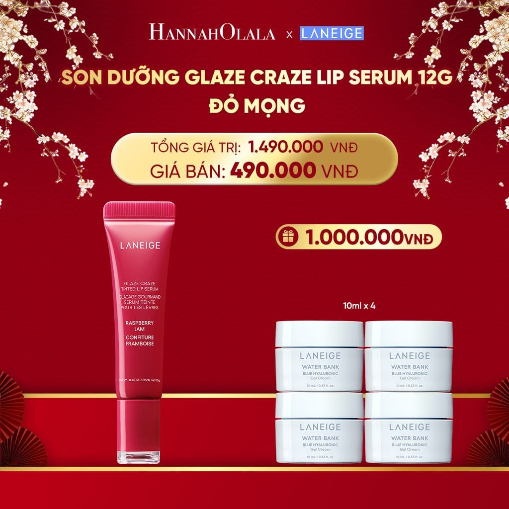  DEAL 11:SON DƯỠNG CÓ MÀU LANEIGE LIP CRAZE SERUM 12G 