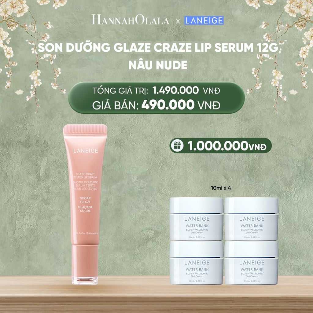  DEAL 11:SON DƯỠNG CÓ MÀU LANEIGE LIP CRAZE SERUM 12G 