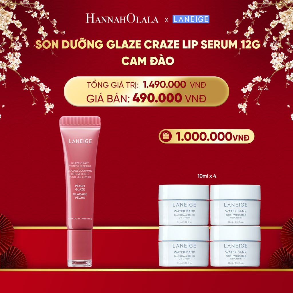  DEAL 11:SON DƯỠNG CÓ MÀU LANEIGE LIP CRAZE SERUM 12G 