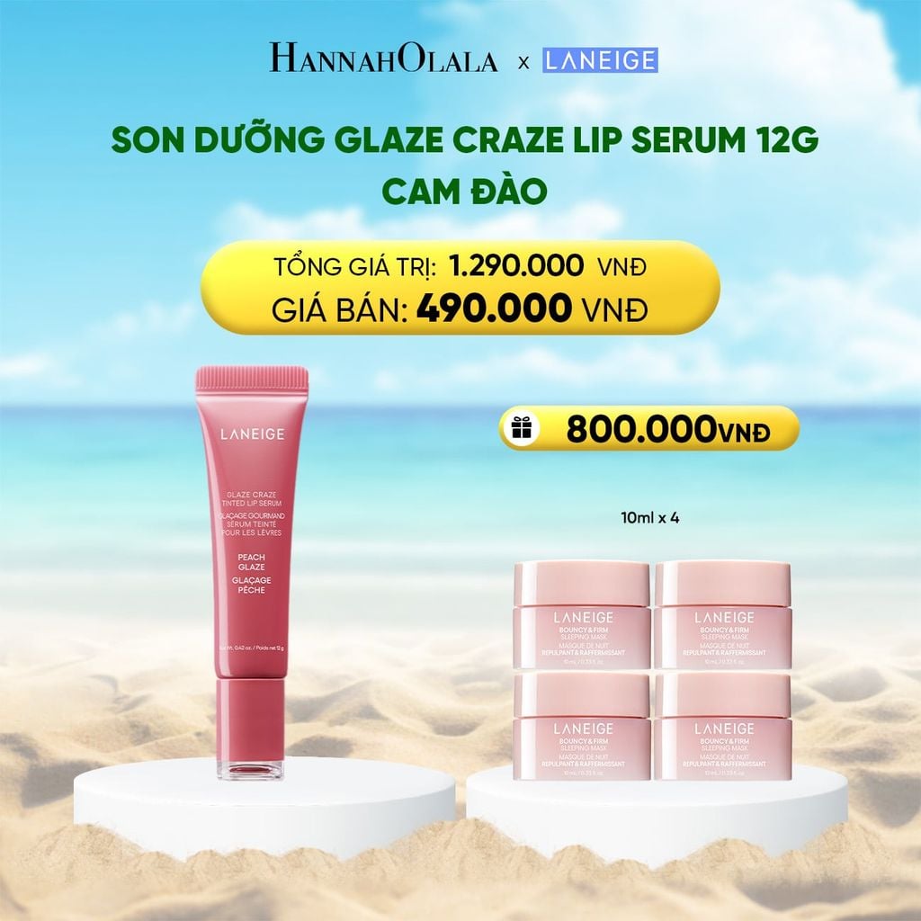  DEAL 11:SON DƯỠNG CÓ MÀU LANEIGE LIP CRAZE SERUM 12G 