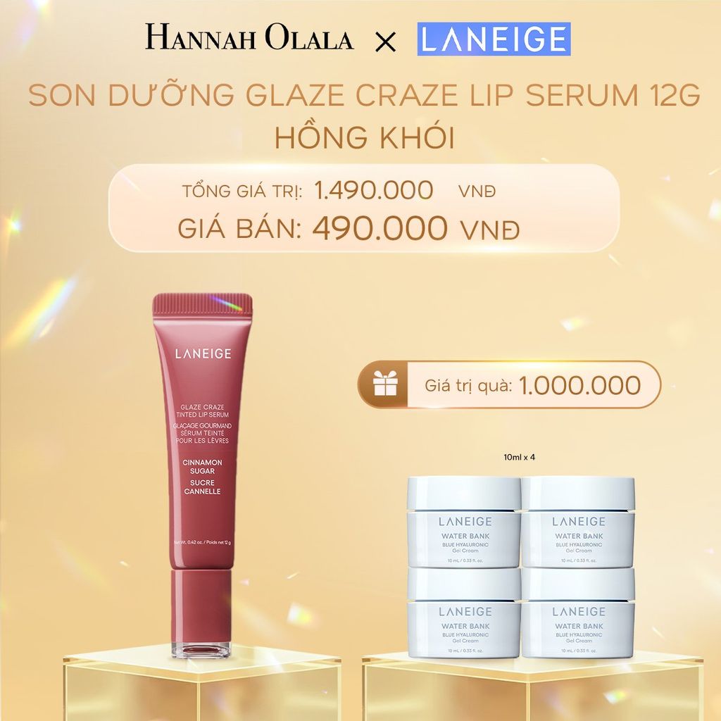  DEAL 11:SON DƯỠNG CÓ MÀU LANEIGE LIP CRAZE SERUM 12G 