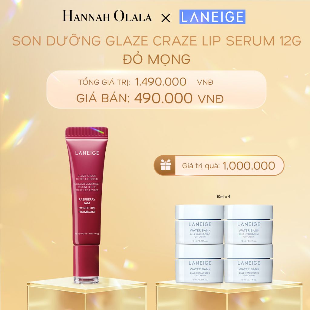  DEAL 11:SON DƯỠNG CÓ MÀU LANEIGE LIP CRAZE SERUM 12G 