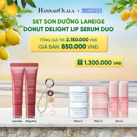  SET - LANEIGE DONUT DELIGHT LIP SERUM DUO 