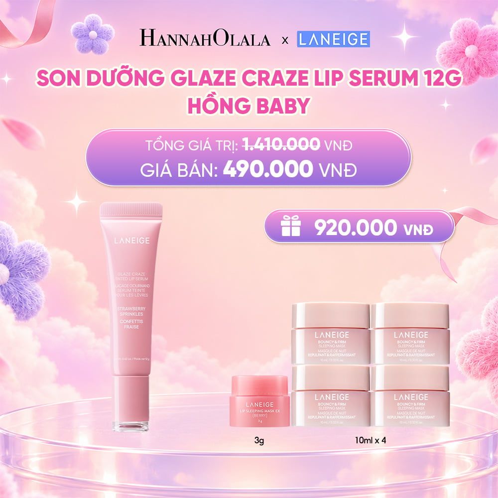  DEAL 13: SON DƯỠNG CÓ MÀU LANEIGE LIP CRAZE SERUM 12G_ A75 