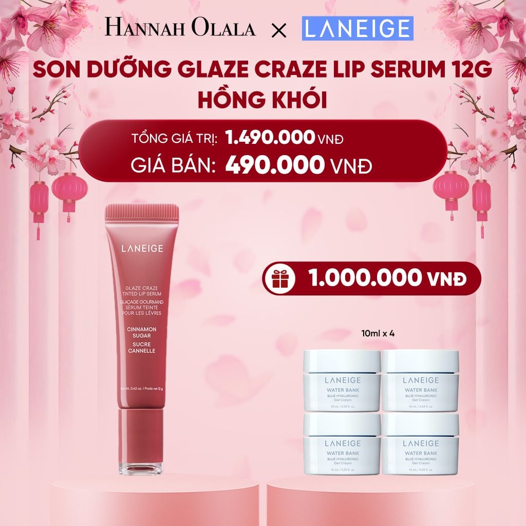  DEAL 11:SON DƯỠNG CÓ MÀU LANEIGE LIP CRAZE SERUM 12G 