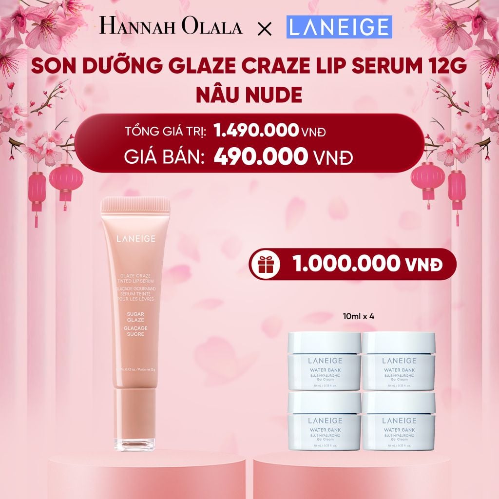  DEAL 11:SON DƯỠNG CÓ MÀU LANEIGE LIP CRAZE SERUM 12G 