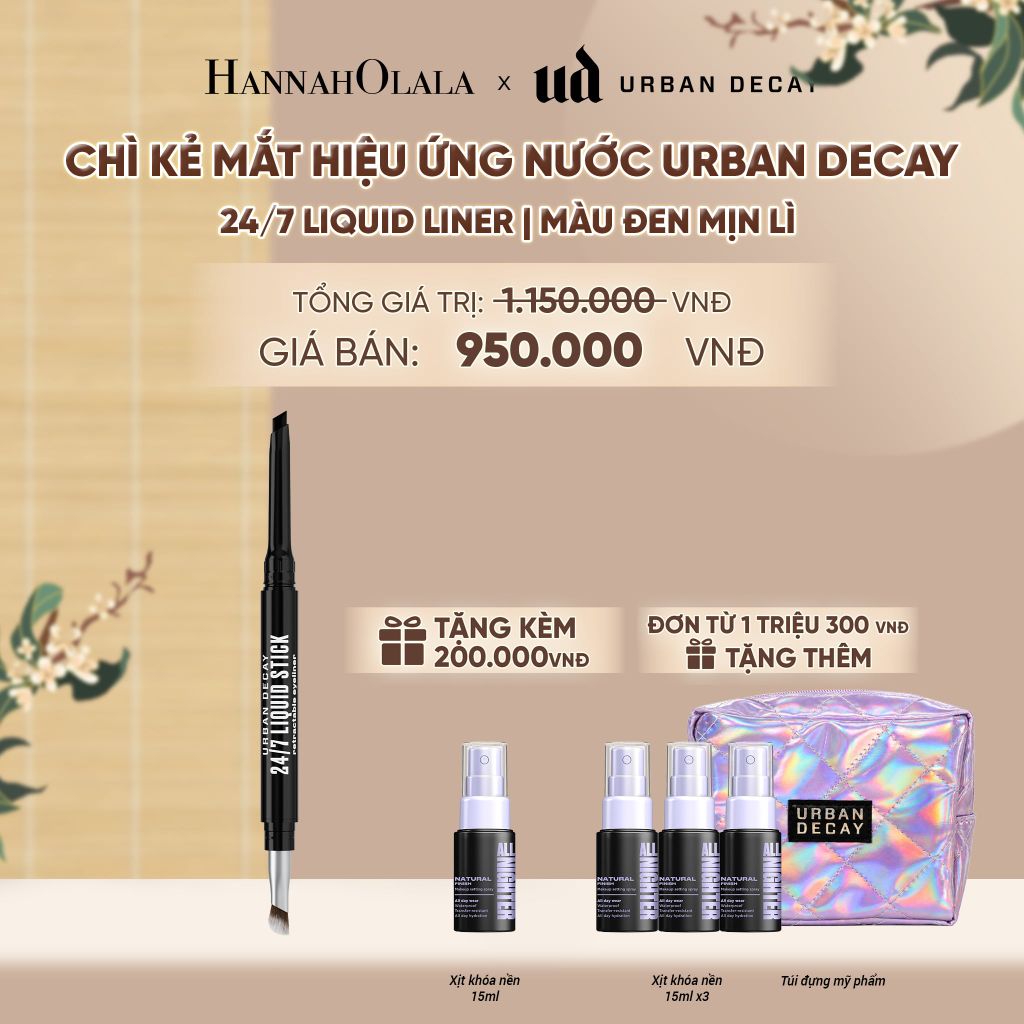 CHÌ KẺ MẮT HIỆU ỨNG NƯỚC URBAN DECAY 24/7 LIQUID LINER, BỀN MÀU 24H, CHỐNG NƯỚC KHÁNG MỒ HÔI - A206 