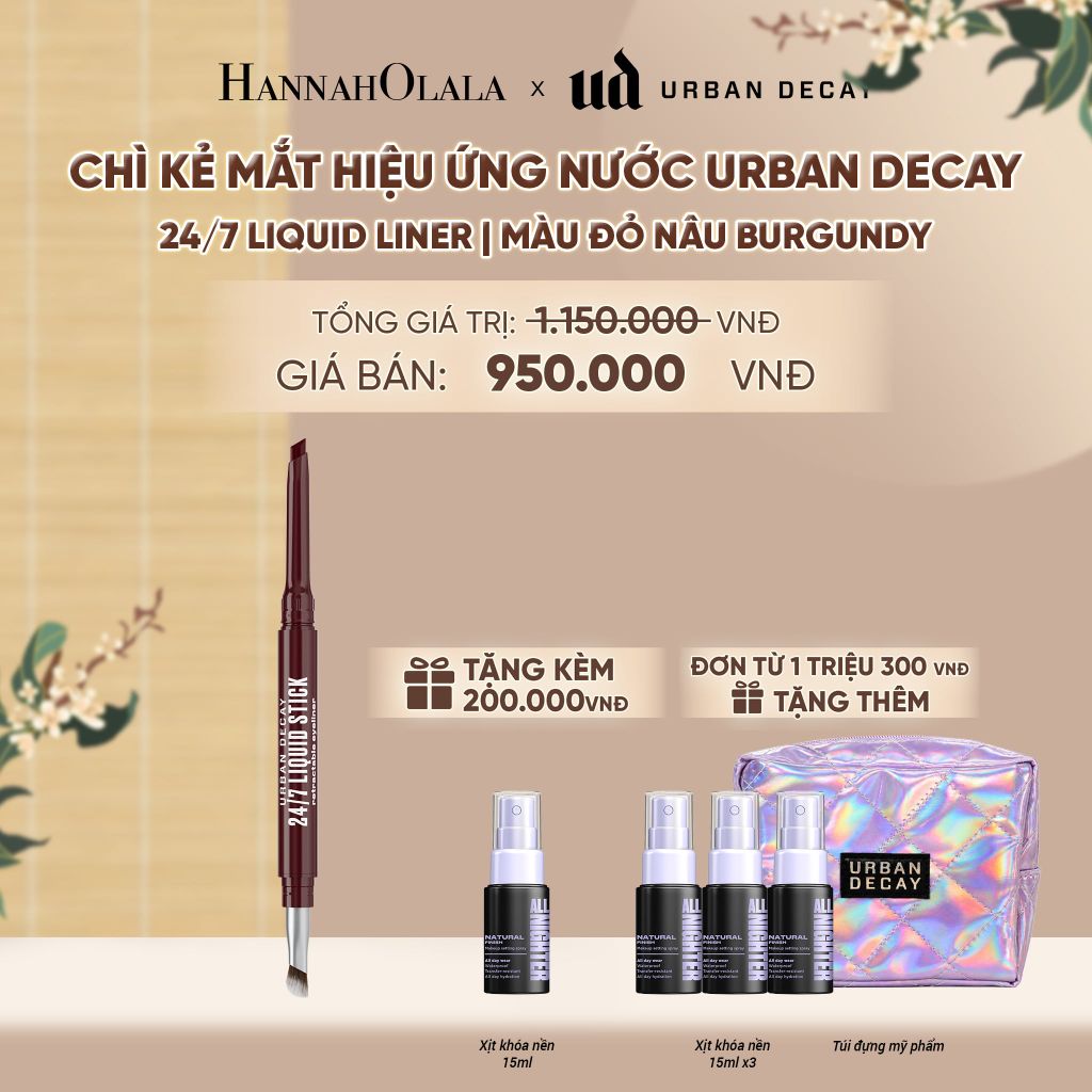  CHÌ KẺ MẮT HIỆU ỨNG NƯỚC URBAN DECAY 24/7 LIQUID LINER, BỀN MÀU 24H, CHỐNG NƯỚC KHÁNG MỒ HÔI - A206 