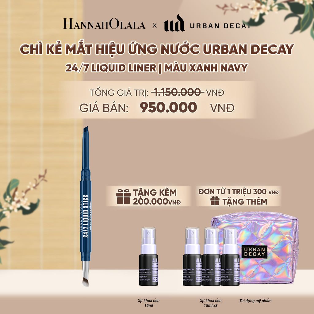  CHÌ KẺ MẮT HIỆU ỨNG NƯỚC URBAN DECAY 24/7 LIQUID LINER, BỀN MÀU 24H, CHỐNG NƯỚC KHÁNG MỒ HÔI - A206 