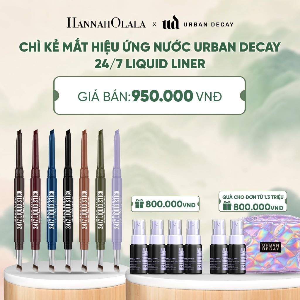  CHÌ KẺ MẮT HIỆU ỨNG NƯỚC URBAN DECAY 24/7 LIQUID LINER, BỀN MÀU 24H, CHỐNG NƯỚC KHÁNG MỒ HÔI - A168 