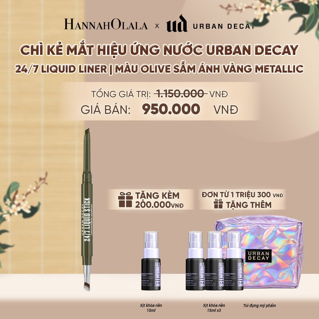  CHÌ KẺ MẮT HIỆU ỨNG NƯỚC URBAN DECAY 24/7 LIQUID LINER, BỀN MÀU 24H, CHỐNG NƯỚC KHÁNG MỒ HÔI - A206 
