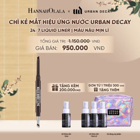  CHÌ KẺ MẮT HIỆU ỨNG NƯỚC URBAN DECAY 24/7 LIQUID LINER, BỀN MÀU 24H, CHỐNG NƯỚC KHÁNG MỒ HÔI - A206 