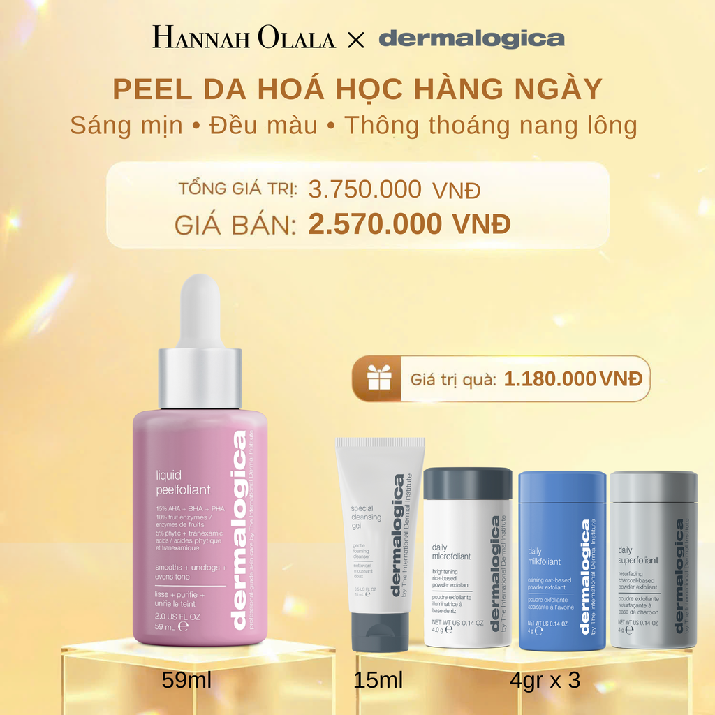  DEAL 6: PEEL CẢI THIỆN BỀ MẶT DA HÀNG NGÀY PHIÊN BẢN NÂNG CẤP LIQUID PEELFOLIANT 59ML 