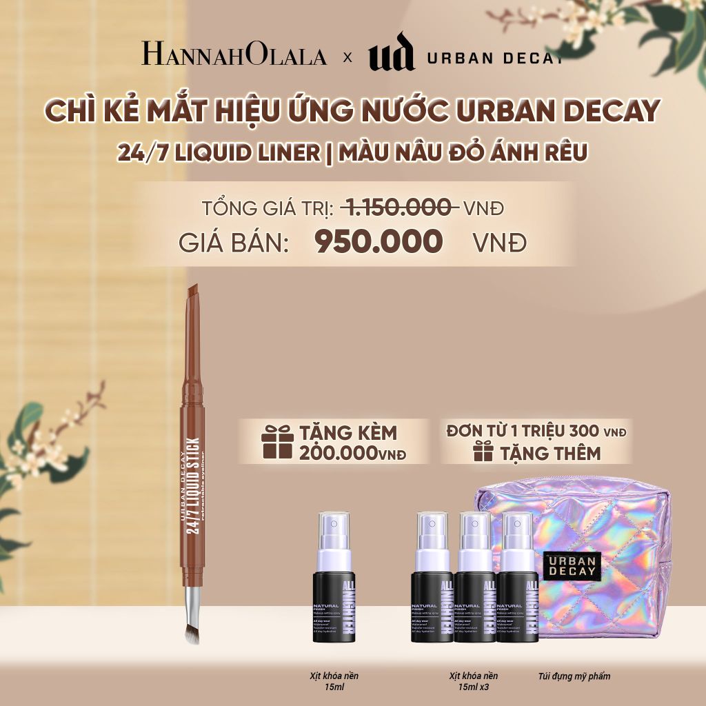  CHÌ KẺ MẮT HIỆU ỨNG NƯỚC URBAN DECAY 24/7 LIQUID LINER, BỀN MÀU 24H, CHỐNG NƯỚC KHÁNG MỒ HÔI - A206 