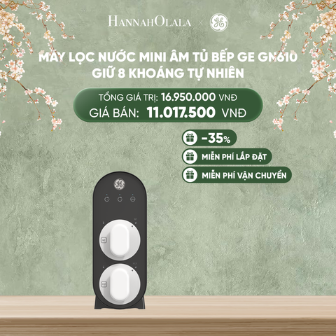  DEAL 3: MÁY LỌC NƯỚC MINI ÂM TỦ BẾP GE GN610 - GIỮ 8 KHOÁNG TỰ NHIÊN 
