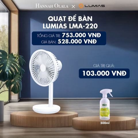  M85_DEAL 46: QUẠT ĐỂ BÀN LUMIAS LMA-220 
