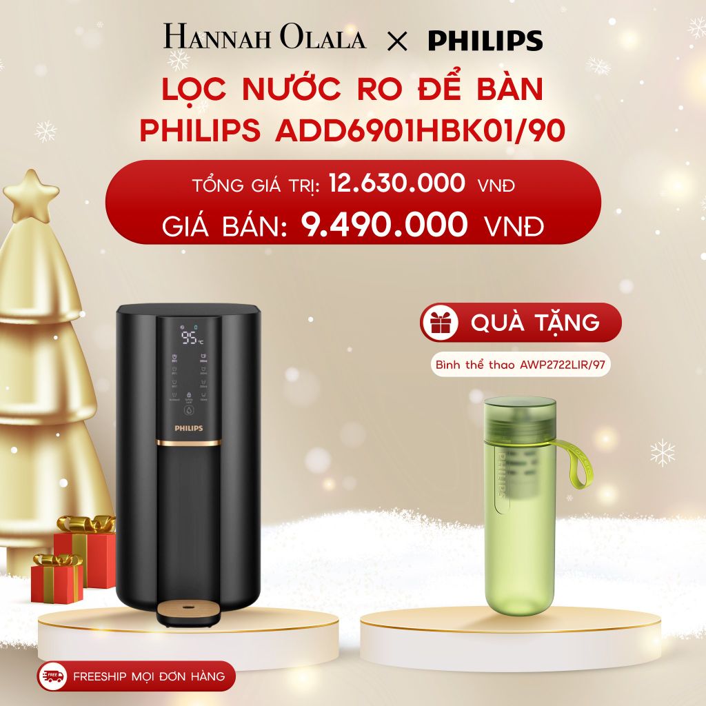  A493_DEAL 2: LỌC NƯỚC RO ĐỂ BÀN PHILIPS ADD6901HBK01/90 (ADD6910 ĐEN) 