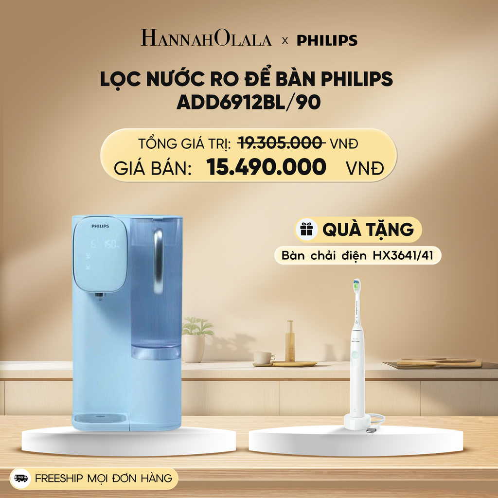  DEAL 03: LỌC NƯỚC RO ĐỂ BÀN PHILIPS ADD6912BL/90 (ADD6912 XANH DƯƠNG) 
