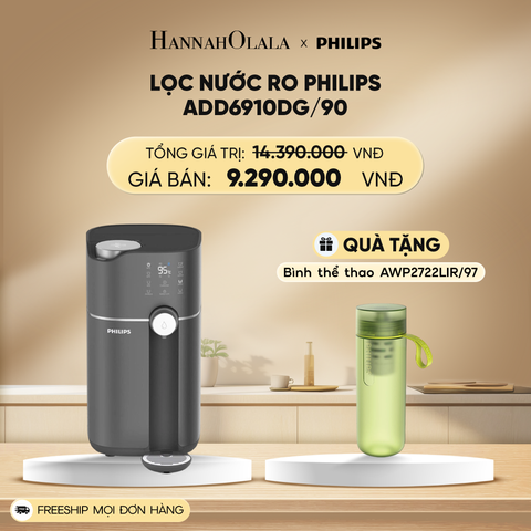  DEAL 01: LỌC NƯỚC RO PHILIPS ADD6910DG/90 (6910 MÀU XÁM) 