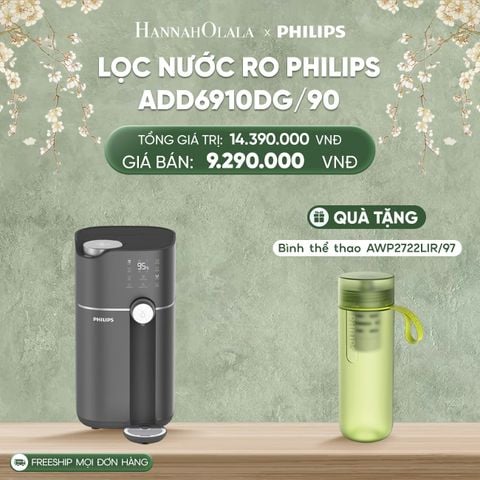  DEAL 18: LỌC NƯỚC RO PHILIPS ADD6910DG/90 (6910 MÀU XÁM) 