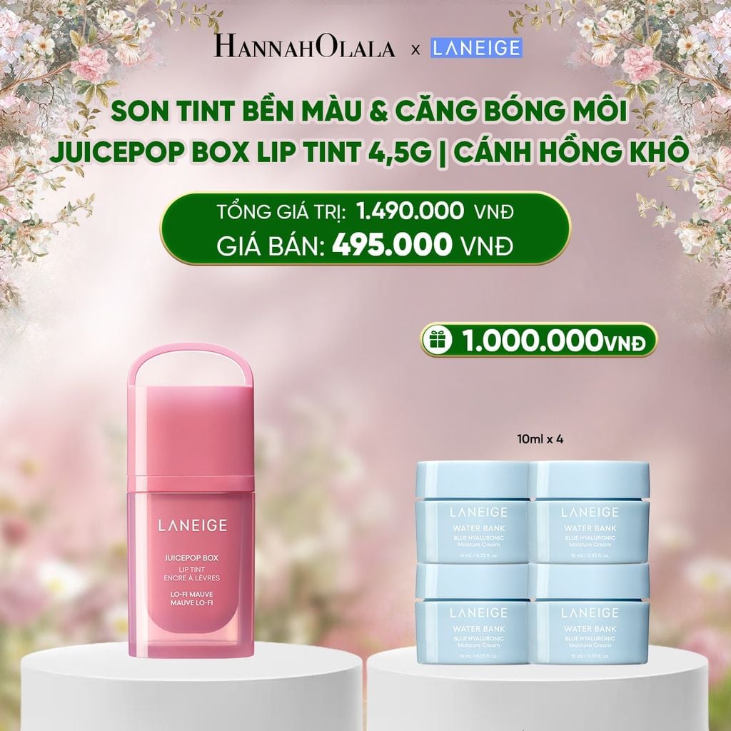  DEAL 20: MỚI - LANEIGE SON TINT BỀN MẦU & CĂNG BÓNG MÔI JUICEPOP BOX LIP TINT 4.5G 