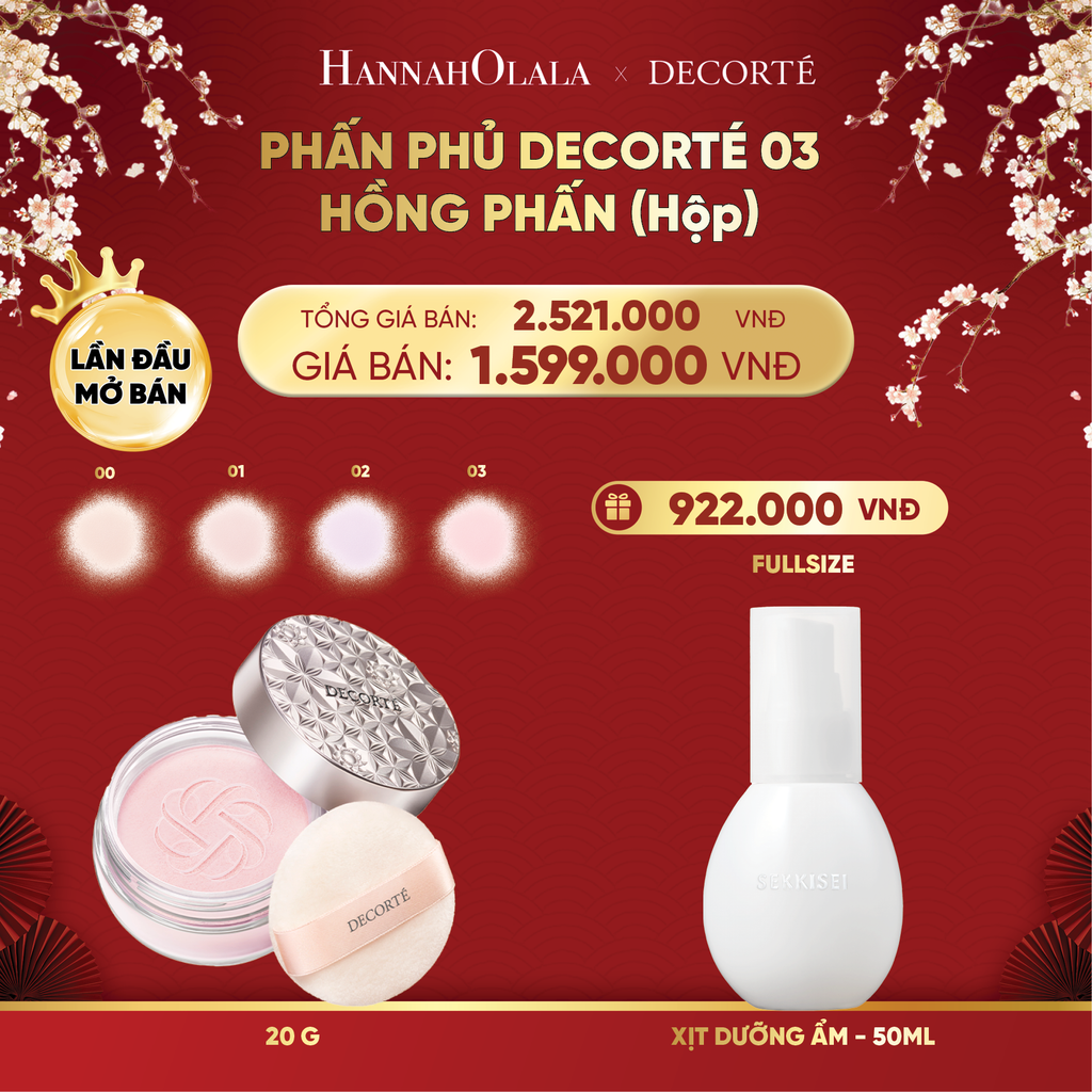  [FLASH DEAL] DEAL 9: PHẤN PHỦ TRONG SUỐT, HIỆU CHỈNH SẮC DA DECORTÉ 