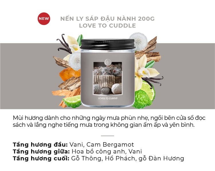Nến Goose Creek Sáp Đậu Nành 200g