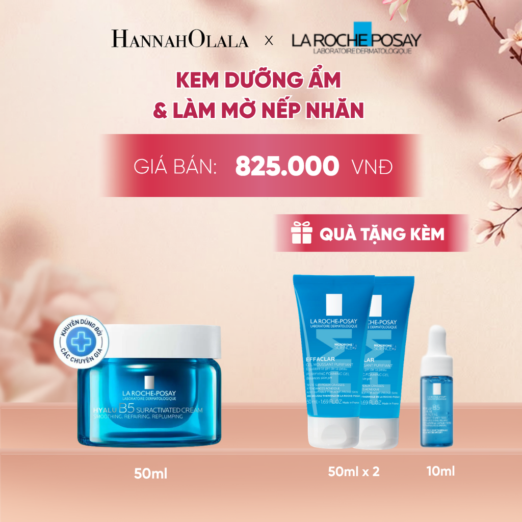  KEM DƯỠNG ẨM VÀ MỜ NẾP NHĂN LA ROCHE-POSAY HYALU B5 50ML - A295 