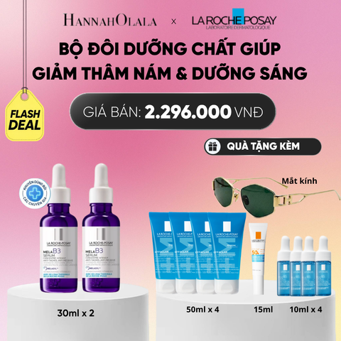  BỘ ĐÔI DƯỠNG CHẤT GIÚP CẢI THIỆN GIẢM THÂM NÁM & DƯỠNG SÁNG TOÀN DIỆN MELA B3 SERUM 30ML DEAL 16:_ A1302 