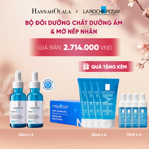  BỘ ĐÔI DƯỠNG CHẤT DƯỠNG ẨM & MỜ NẾP NHĂN LA ROCHE-POSAY HYALU B5 30ML - A388 