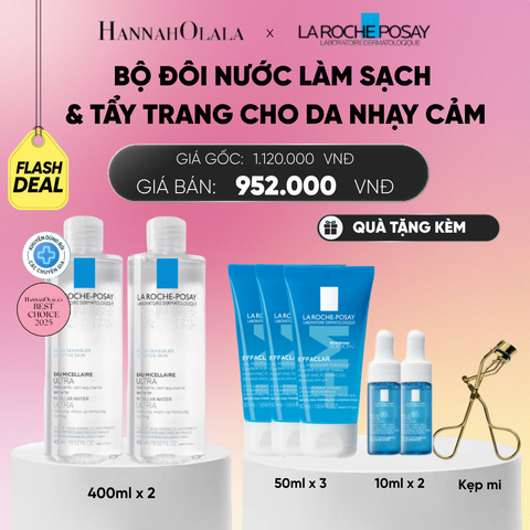  BỘ ĐÔI NƯỚC TẨY TRANG CHO DA NHẠY CẢM MICELLAR SENSITIVE SKIN 400ML DEAL 19:_A1297 
