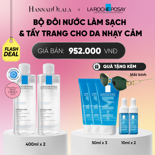  BỘ ĐÔI NƯỚC TẨY TRANG CHO DA NHẠY CẢM MICELLAR SENSITIVE SKIN 400ML DEAL 19_2: 