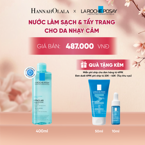  NƯỚC TẨY TRANG LÀM SẠCH SÂU DA DẦU NAM & NỮ LA ROCHE-POSAY EFFACLAR MICELLAR WATER 400ML - A114 