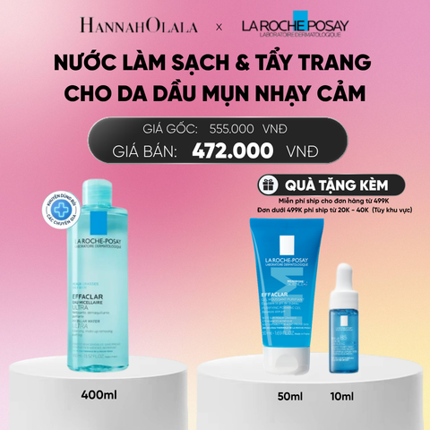  NƯỚC TẨY TRANG CHO DA DẦU MỤN NHẠY CẢM EFFACLAR MICELLAR 400ML DEAL 3:_A1311 