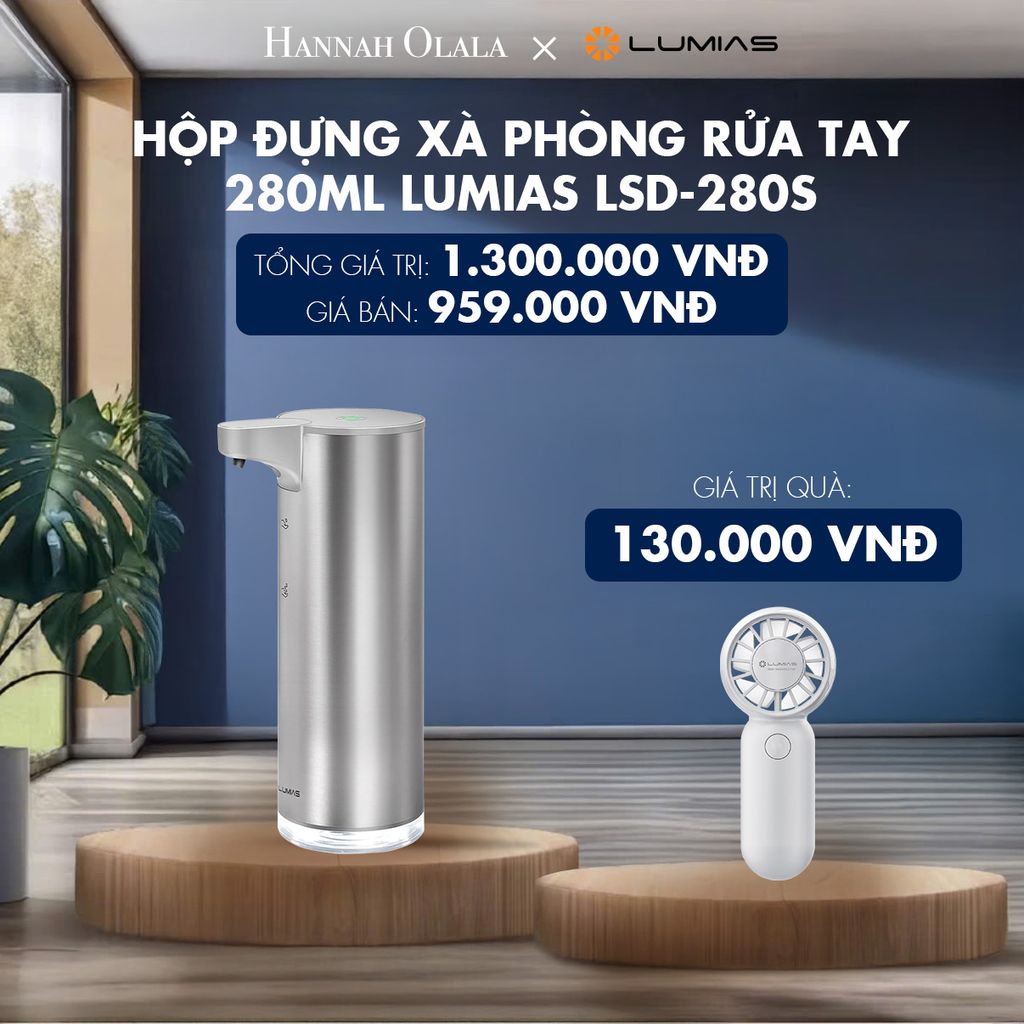  M78_DEAL 39: HỘP ĐỰNG XÀ PHÒNG RỬA TAY 280ML LUMIAS LSD-280S 