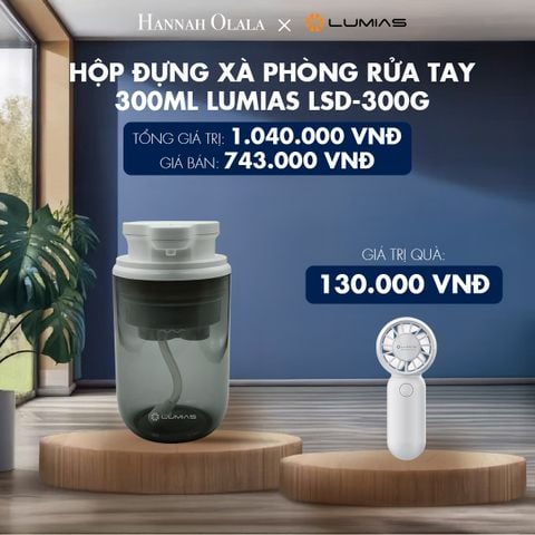  M79_DEAL 40: HỘP ĐỰNG XÀ PHÒNG RỬA TAY 300ML LUMIAS LSD-300G 